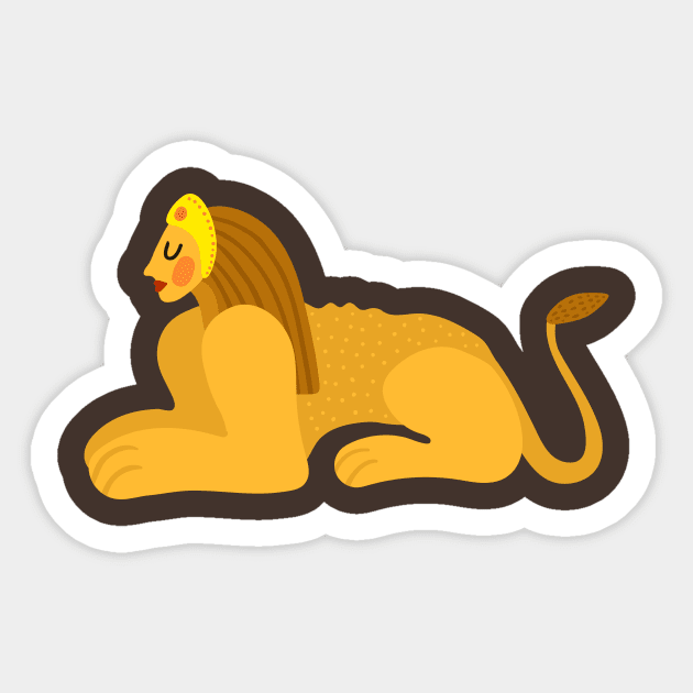 Toon Sphinx Sticker by AV Designs